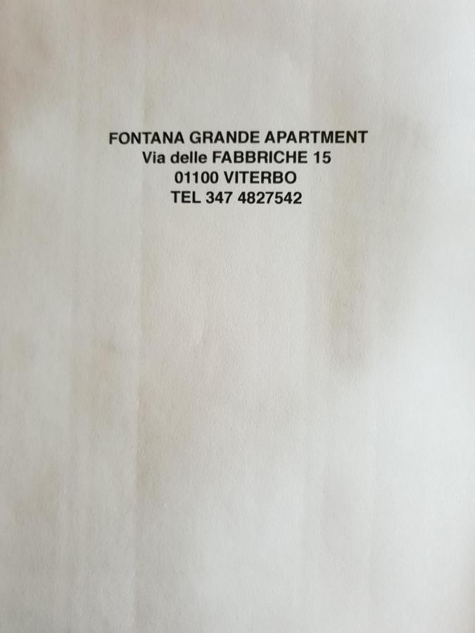 Fontana Grande Apartment ヴィテルボ エクステリア 写真